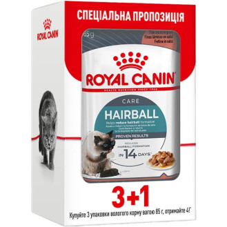 Royal Canin Hairball Care Gravy Влажный корм в соусе для предотвращения образования волосяных комочков в желудке взрослых кошек (340 г)
