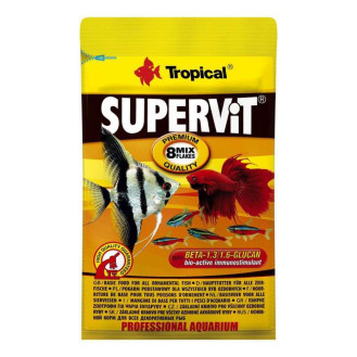 Tropical Supervit Basic Food Flakes Повноцінний корм у вигляді пластівців з bio-active комплексом для усіх видів акваріумних риб