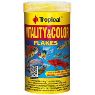 Tropical Vitality Color Flakes Повноцінний корм у вигляді пластівців для посилення забарвлення акваріумних риб