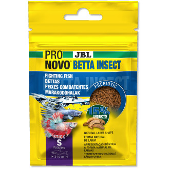 JBL ProNovo Betta Insect Stick S Основний корм у формі паличок для бійцьвських риб розміром 3-10 см