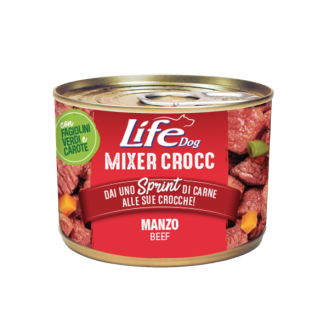 Life Dog Mixer Crocc Beef Беззернова консерва у сухий корм для собак з Яловичиною