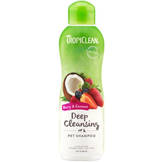 TropiClean Shampoo Deep Cleaning Berry & Coconut Шампунь для глибокого очищення шкіри та шерсті собак та котів