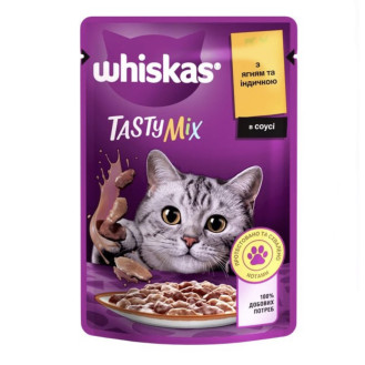 Whiskas Tasty Mix Lamb & Turkey in Gravy Влажный корм для взрослых котов Ягненок с Индейкой в соусе