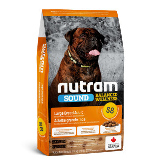 Nutram S8 Sound Balanced Wellness Large Breed Chicken & Oats Сухий корм з куркою та вівсянкою для собак великих порід