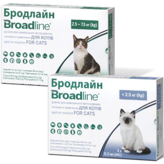 Boehringer Ingelheim Broadline Cats Антипаразитарні краплі від зовнішніх та внутрішніх паразитів для котів Бродлайн