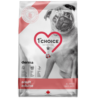 1st Choice Derma Adult All Breeds Безглютеновый сухой корм с лососем для собак с чувствительной кожей