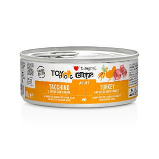Disugual TOYDog Cubes 92% Adult Turkey, Speck & Carrots Безглютенова консерва для собак маленьких порід Індичка з Беконом та Морквою