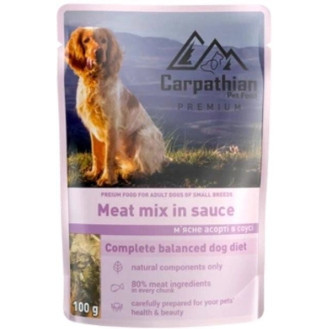 Carpathian Pet Food Adult Dogs Meat Mix in Sauce Вологий корм для собак М'ясний мікс в соусі