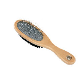 Nobby Nature Line Double-Sided Brush Двухсторонняя щётка из натуральной щетины для ухода за шерстью собак и котов (15 см)