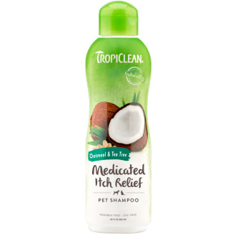 TropiClean Shampoo Medicated Oatmeal & Tea Tree Лікувальний шампунь з вівсяним молочком для собак та котів