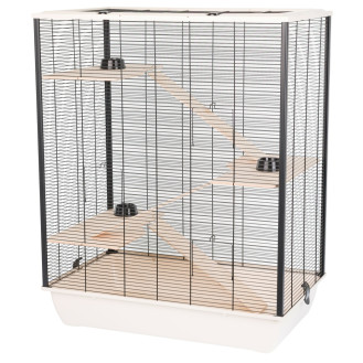 Inter-Zoo Diego Wood G192 Складана триповерхова клітина для шиншили або дегу з дерев'яними полицями та годівницями