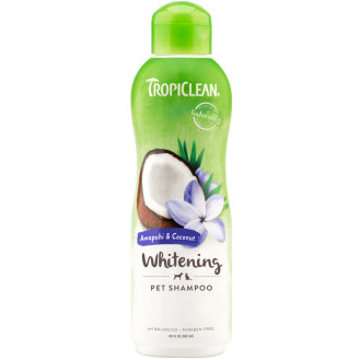 TropiClean Shampoo Whitening Awapuhi & Coconut Отбеливающий шампунь для собак и котов с белой и светлой шерстью