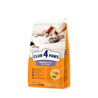 Club 4 Paws Premium Indoor 4 in 1 Сухий корм для дорослих котів, що живуть у приміщенні