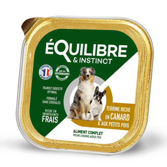 eQuilibre & instinct Duck & Green Peas Консерва для взрослых собак Паштет с уткой и зеленым горошком
