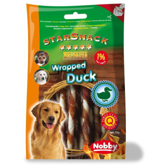 Nobby StarSnack Wrapped Duck Large Ласощі для чистки зубів середніх собак Паличка з Качиним м'ясом