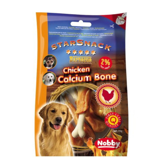 Nobby StarSnack Low Fat BBQ Chicken Calcium Bone Диетические лакомства для собак Кальцинированная Куриная Голень (70 г 7,5 см)