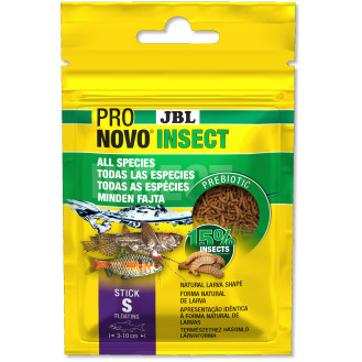 JBL ProNovo Insect Stick S Основной корм в форме палочек для аквариумных рыб размером 3-10 см