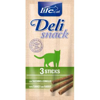 Life Cat Delisnack Sticks Turkey & Rabbit Лакомства для кошек Палочки с Индейкой и Кроликом