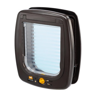 Ferplast Swing 9 Универсальные двери для больших кошек и маленьких собак с амортизатором конечного хода и защитой от сквозняков (Brown)