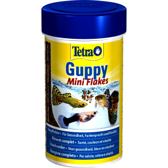 Tetra Guppy Mini Flakes Повноційний корм у вигляді пластівців для гуппі та інших живородящих рибок