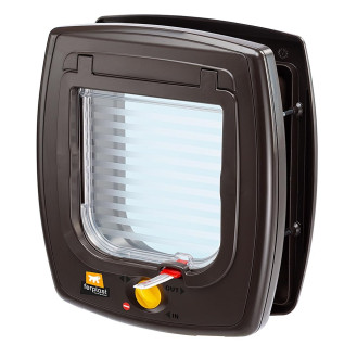 Ferplast Swing 5 Универсальные двери для кошек и маленьких собак с индикатором перемещения и расширительным туннелем (Brown)