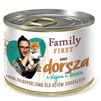 Family First Cat Cod in Salmon Oil Безглютенова консерва для дорослих котів Тріска у лососевій олії