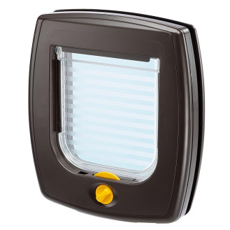 Ferplast Swing 3 Универсальные двери для кошек и маленьких собак с четырьмя режимами работы (Brown)