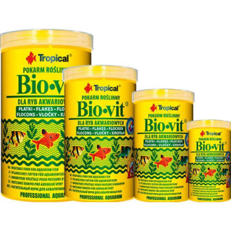 Tropical Bio-vit Flakes Повноцінний корм у вигляді пластивців для усіх видів акваріумних риб