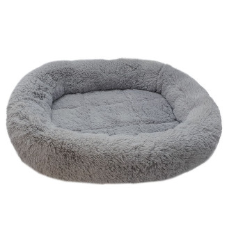 Nobby Bian Меховой мягкий лежак-коврик с бортиками для собак (LGrey M)