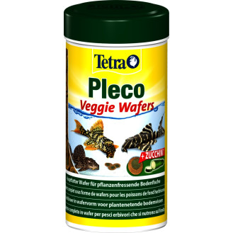 Tetra Pleco Veggie Wafers Полноценный корм с цуккини для донных травоядных рыб