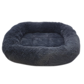Nobby Bian Меховой мягкий лежак-коврик с бортиками для собак (DGrey S)