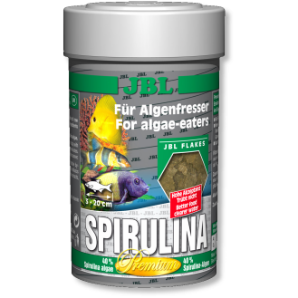 JBL Premium Spirulina Основний корм у формі пластівців для водорослеїдів розміром 3-20 см