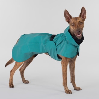 PAIKKA Visibility Raincoat Lite Emerald Водонепроникний дощовик для собак з антибактеріальною підкладкою та неоновим світловідбиванням