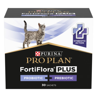 Purina Pro Plan FortiFlora Plus Feline Probiotic & Prebiotic Синбіотична добавка для підтримки здоров'я кишківника котів