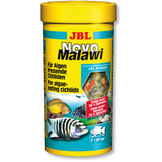 JBL Novo Malawi Основний корм у формі пластівців для травоїдних цихлід розміром