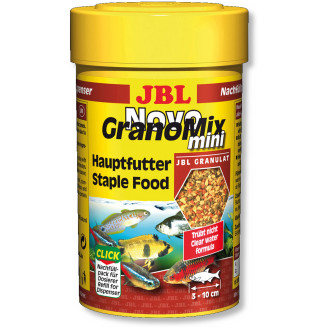 JBL Novo Grano Mix Mini Основний корм у формі гранул для дрібних акваріумних рибок розміром 3-10 см