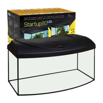 Diversa Startup 80 Led Expert 16w Панорамний акваріум 112 л з кришкою, обладнанням, кормом, термометром та сачком