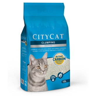 Citycat Clumping Active Carbon Комкующийся наполнитель для котов, нейтрализующий неприятые запахи