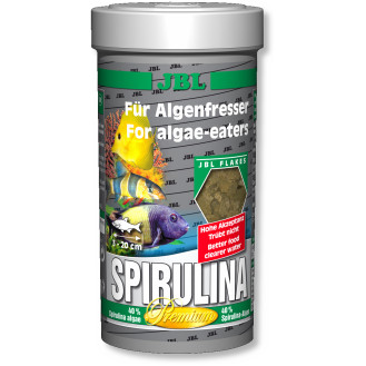 JBL Premium Spirulina Основний корм у формі пластівців для водорослеїдів розміром 3-20 см