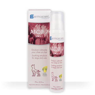 Dermoscent Atop-7 Spray Заспокійливий спрей для собак та котів з проблемною шкірою