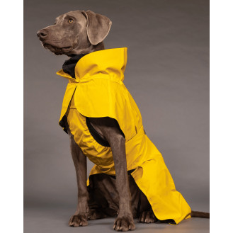 PAIKKA Visibility Raincoat Lite Yellow Водонепроницаемый дождевик для собак меняющий цвет при светоотражении