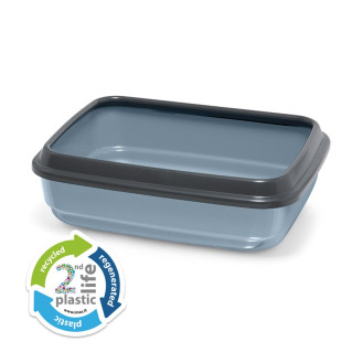 Imac Jerry 2nd Plastic Life Туалет из вторичного пластика с высокими бортиками и ободком для котов (Grey)