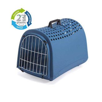 Imac Linus 2nd Plastic Life Переноска из вторичного пластика для котов и маленьких собак весом до 6 кг (Blue)