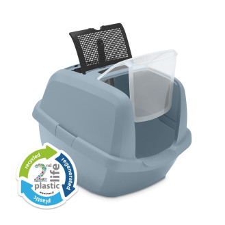 Imac Maddy Junior 2nd Plastic Life Закрытый туалет из вторичного пластика с угольным фильтром и лопаткой для котов