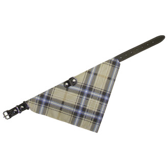 Nobby Bandana Tartan Collar Шкіряний нашийник-бандана для маленьких собак Клітинка