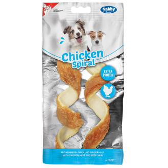 Nobby StarSnack Classic Extra Protein Chicken Spiral Натуральні протеїнові ласощі для собак Курячі Спіральки