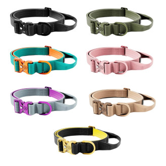 BullyBillows Lighter Combat Collar Handle 2.5 cm Тонкий облегченный тактический ошейник для щенков и маленьких собак