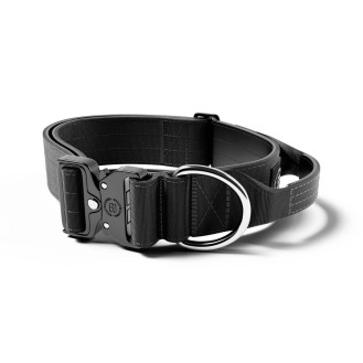 BullyBillows Combat Collar Handle 5 cm Профессиональный усиленный широкий ошейник с ручкой и рывковым замком для собак (Black XXL)