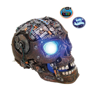 Nobby LED & Bubbles Aqua Ornaments Scull Світлодіодний декор з дифузором для акваріума Череп Кіборга