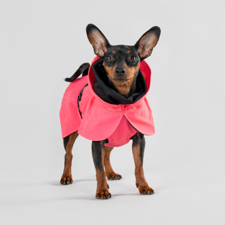 PAIKKA Visibility Raincoat Lite Hot Pink Водонепроникний плащ для собак з сітчастою підкладкою та розумним світловідбиванням